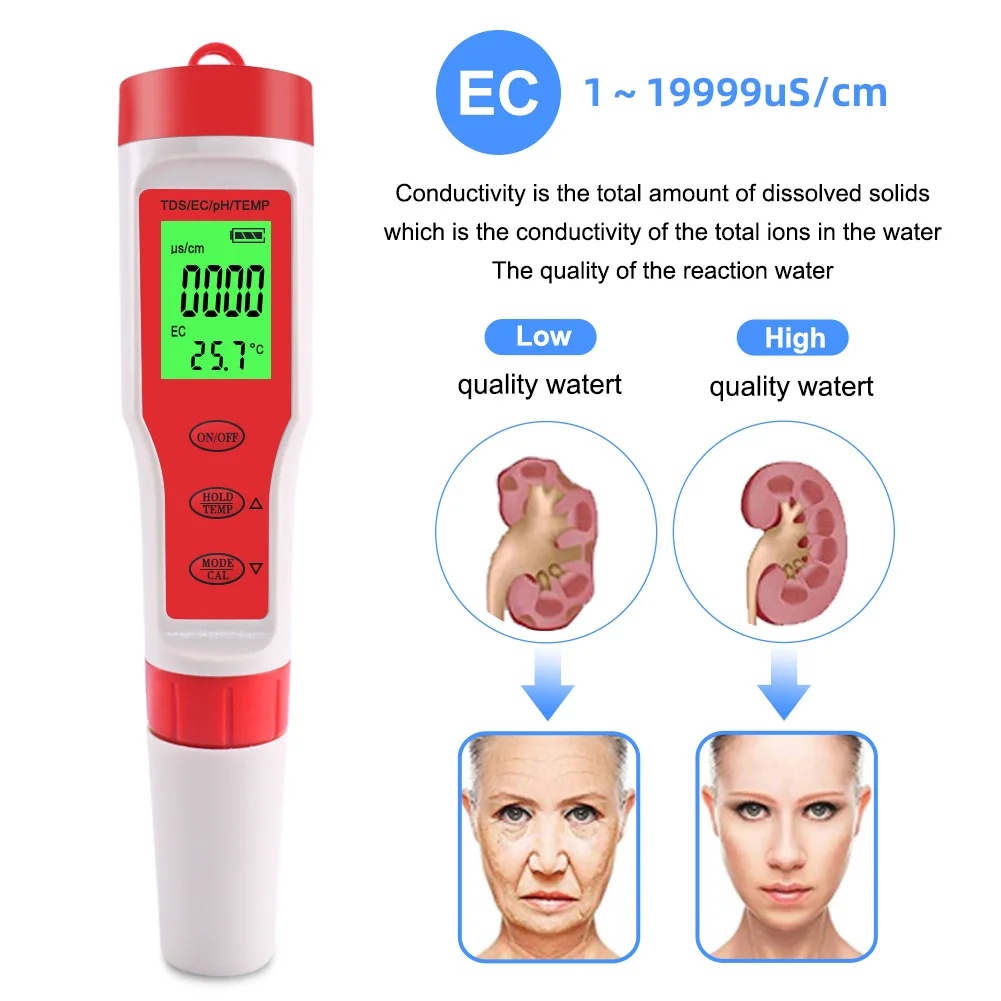 4 IN 1 TDS PH-meter PH/TDS/EC/ - Ph Meter Digital Water Tester recensie en prijs